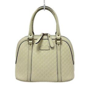 Auth GUCCI Micro Guccissima 449654 White Leather - Handbag